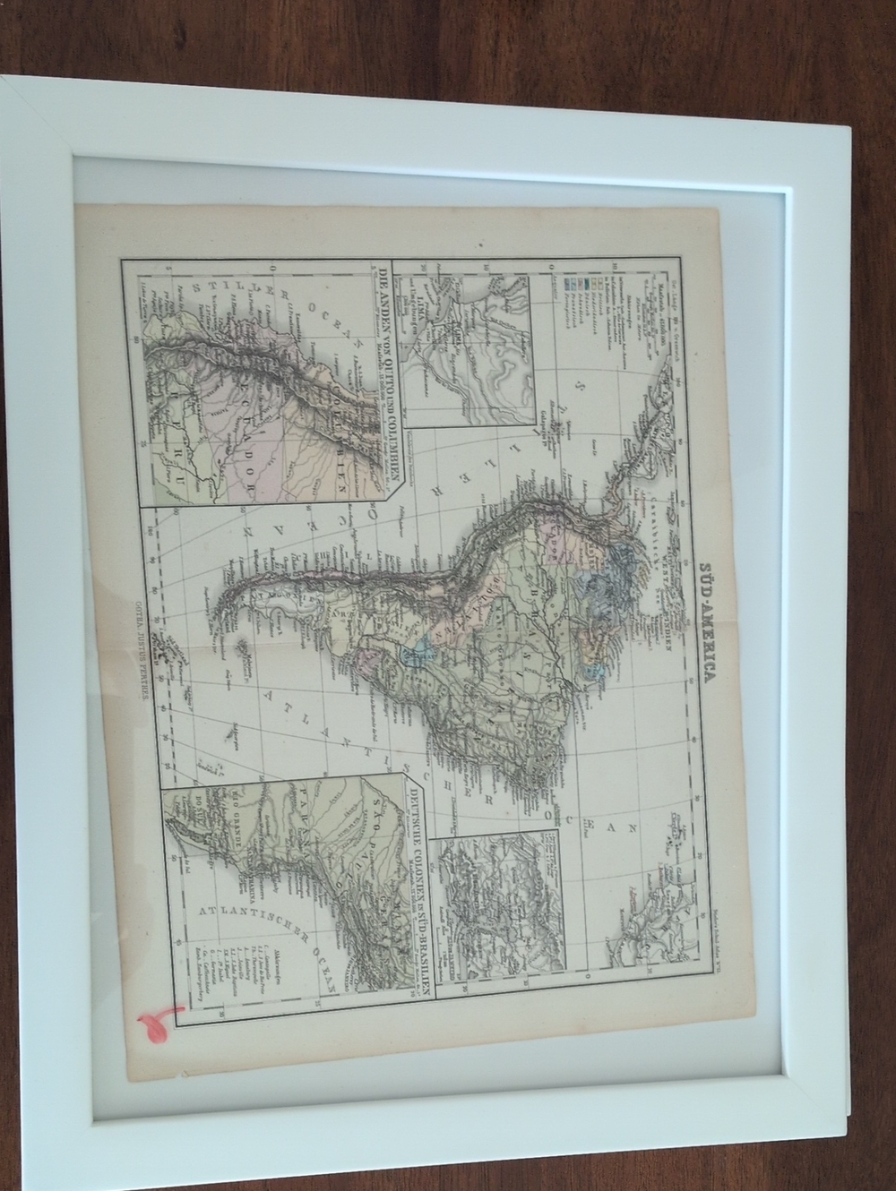 Vintage Framed Map